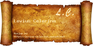 Levius Celerina névjegykártya